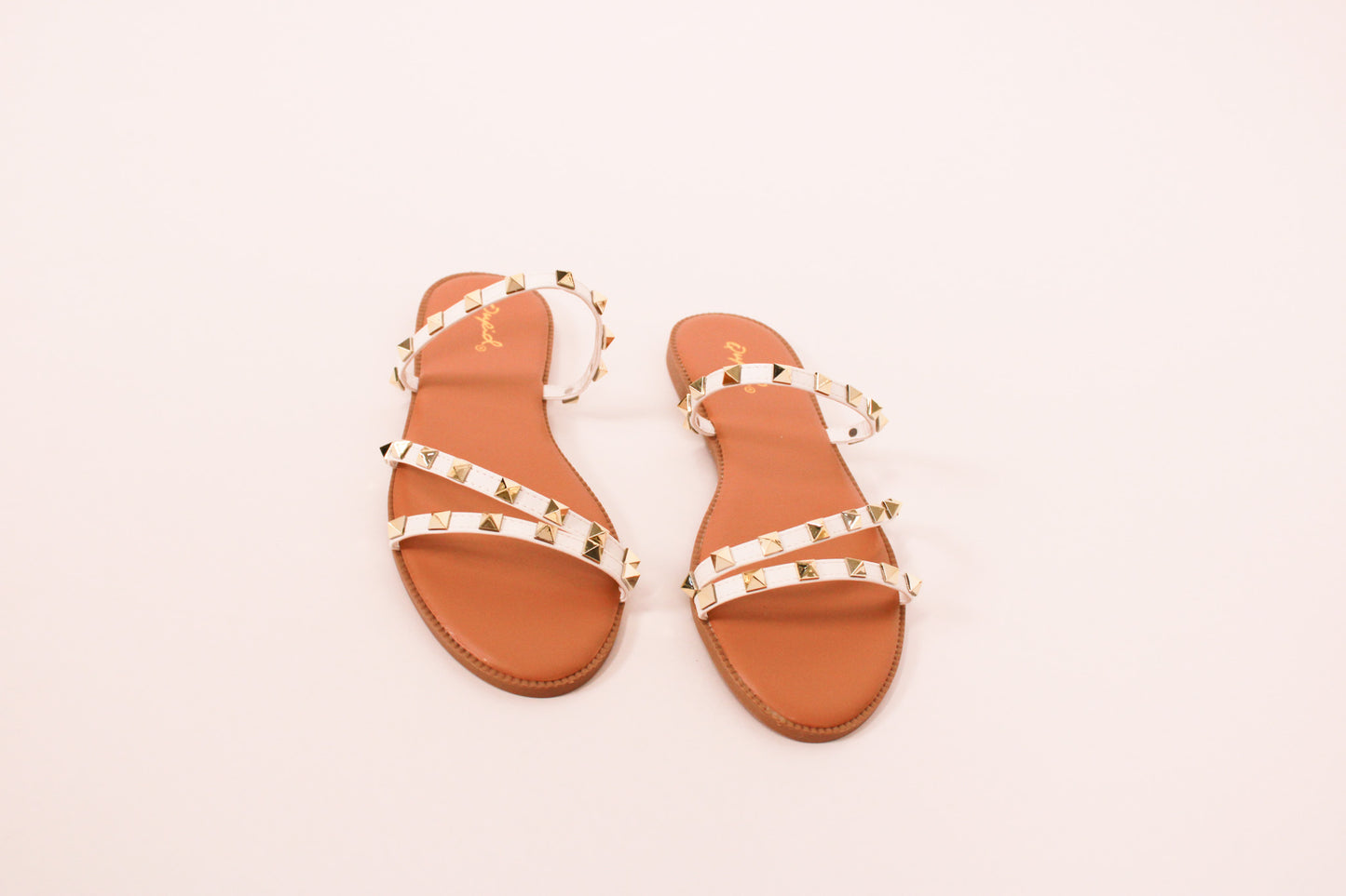 Desmond White Flat Sandal