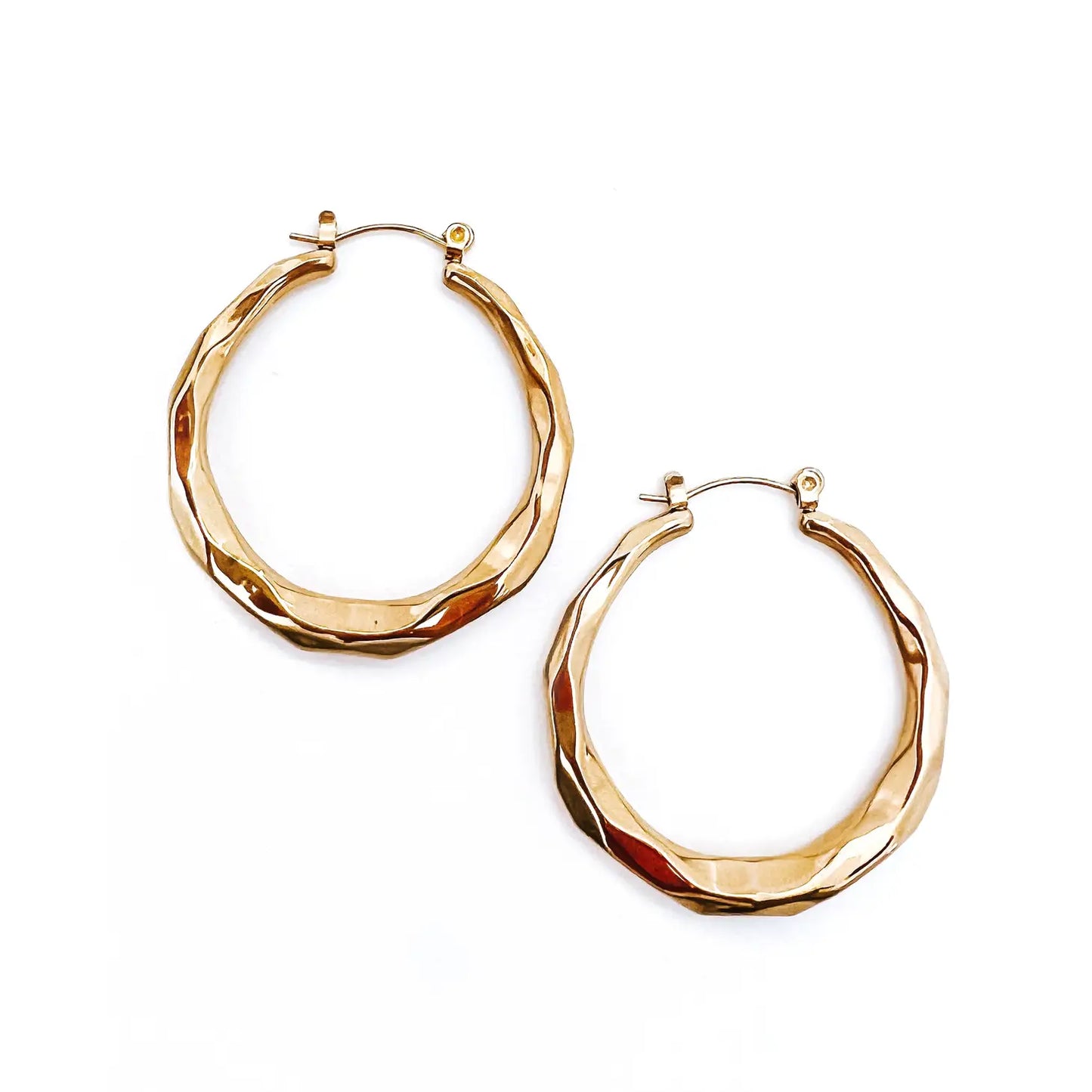 Midnight Textured Hoops