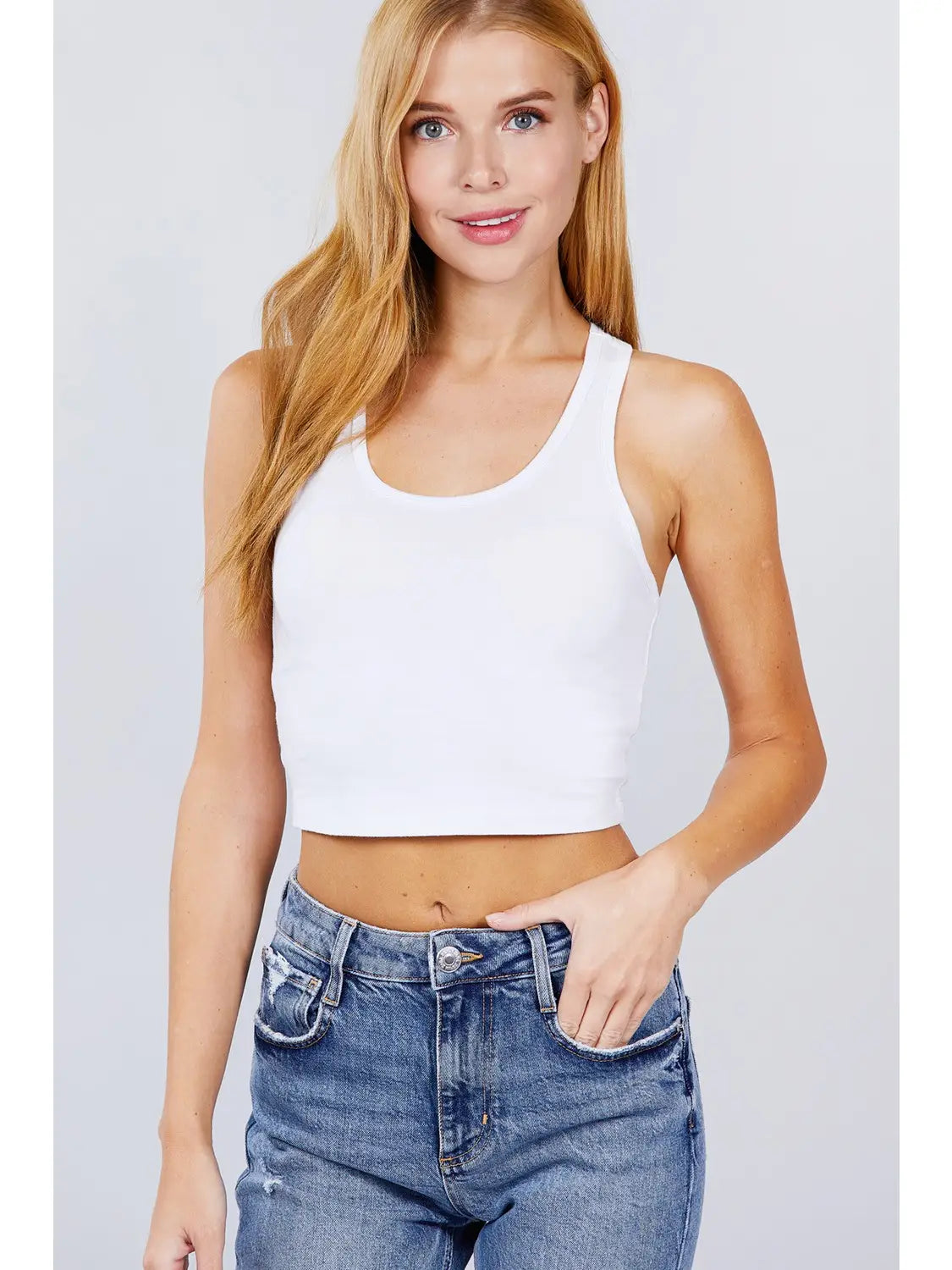 Racerback Crop Tank Top